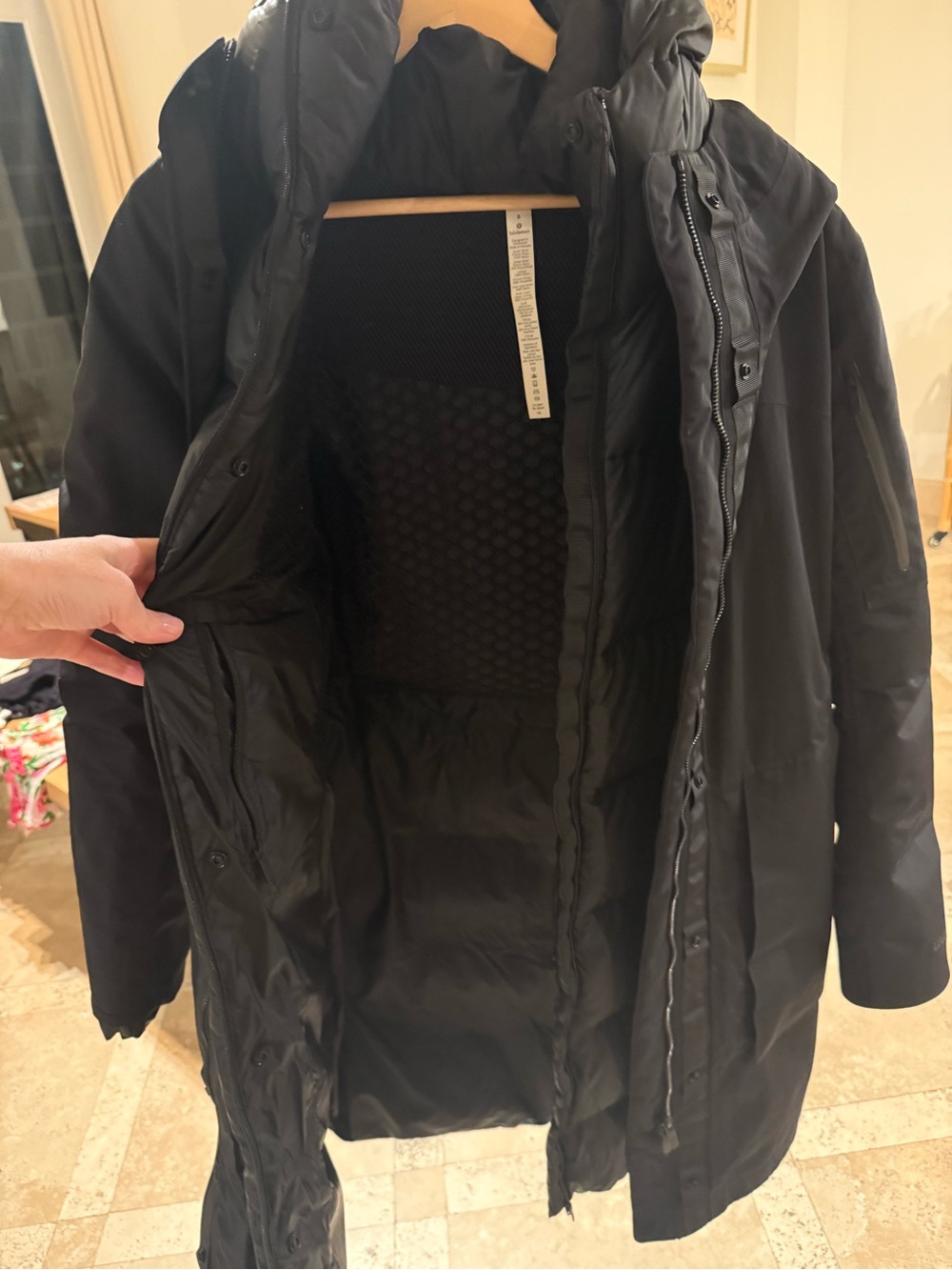 Lululemon 2-in-1 Black Rain Shell and Puffer Insert Jacket - Picture 4 of 6